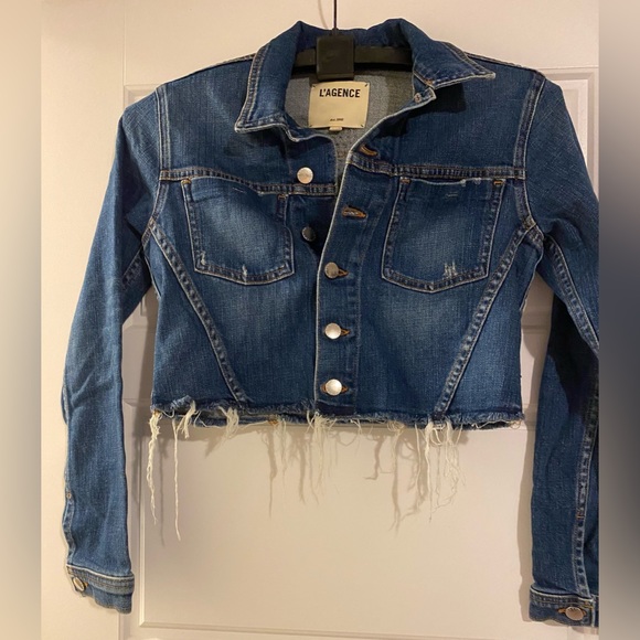 L'agence Zuma Cropped Jacket With Studded Star in Authentique Size Small - Picture 3 of 10